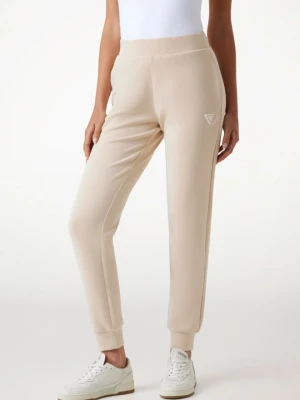 GUESS Spodnie damskie dresowe w kolorze taupe Olympe