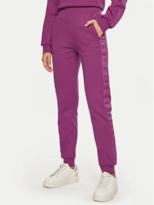 Guess Spodnie damskie V4BB00 KC5O0 Fioletowy Regular Fit