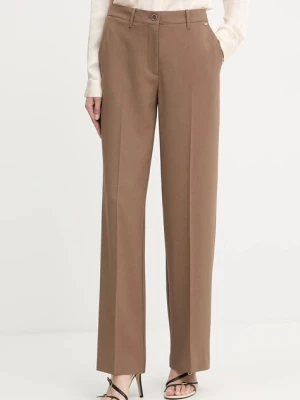 Guess spodnie DOROTHEE damskie kolor brązowy szerokie high waist W5YB04 WHD92