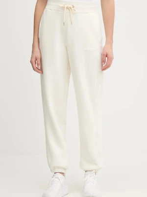 Guess spodnie dresowe AELIA damskie kolor beżowy gładkie V5BB10 KB681