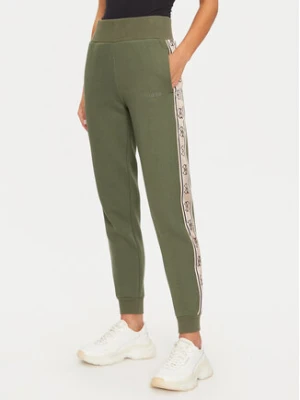 Guess Spodnie dresowe Britney V2YB15 KB3P2 Zielony Regular Fit
