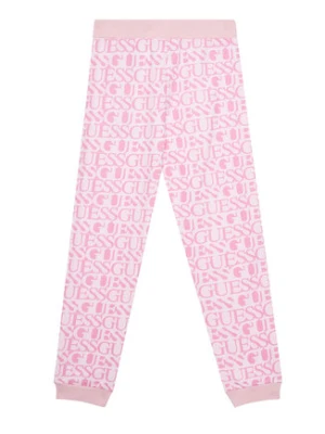 Guess Spodnie dresowe J5YQ13 KAD74 Różowy Regular Fit