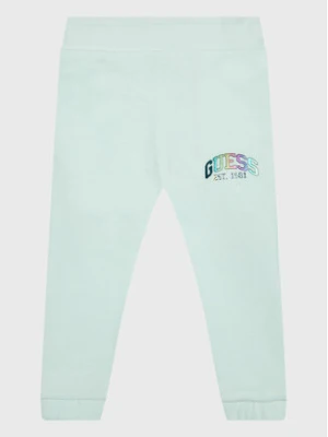 Guess Spodnie dresowe K3RQ11 KA6R0 Zielony Regular Fit