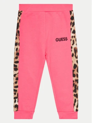 Guess Spodnie dresowe K4BQ12 KAX73 Różowy Regular Fit