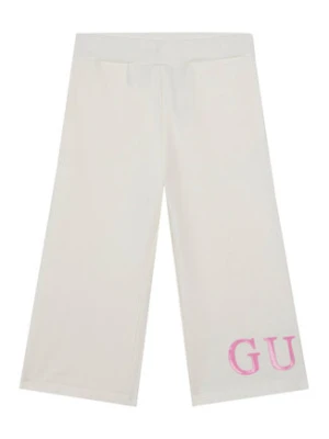Guess Spodnie dresowe K6RB01 KA6R4 Biały Regular Fit