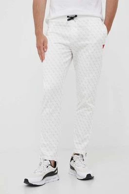 Guess spodnie dresowe KORBIN kolor biały wzorzyste Z2BB05 FL04Q