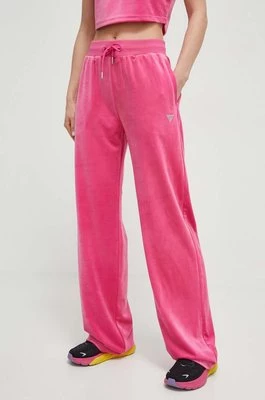 Guess spodnie dresowe COUTURE kolor różowy z aplikacją V3BB26 KBXI2