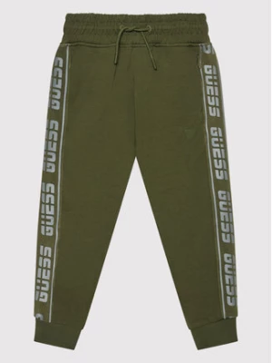 Guess Spodnie dresowe L2RQ15 K6ZS1 Zielony Regular Fit