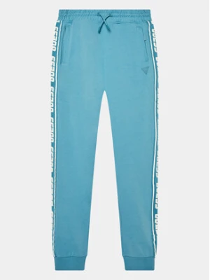 Guess Spodnie dresowe L2YQ48 K6ZS1 Niebieski Regular Fit
