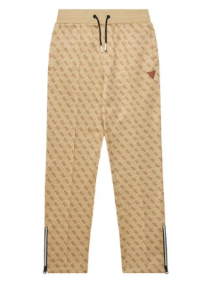 Guess Spodnie dresowe L4YQ18 FL04Q Beżowy Regular Fit