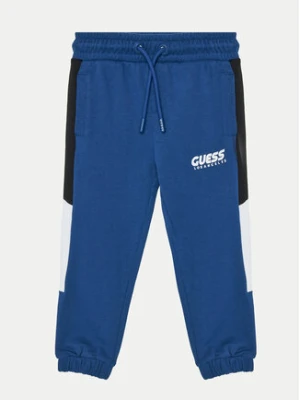 Guess Spodnie dresowe N5RQ11 KA6R4 Niebieski Relaxed Fit