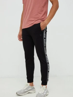 Guess spodnie dresowe NEW ARLO kolor czarny z nadrukiem Z2YB19 K6ZS1