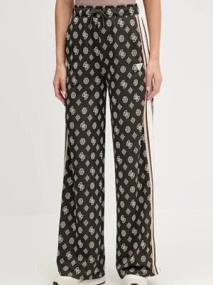 Guess spodnie dresowe PEONY damskie kolor beżowy wzorzyste V5YB10 K0282