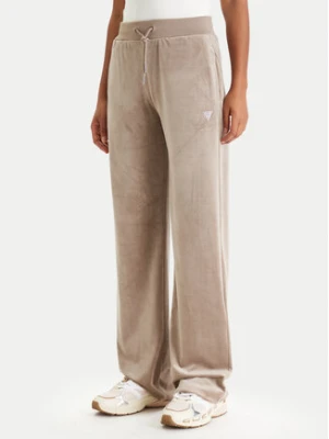 Guess Spodnie dresowe V3BB26 K0232 Beżowy Regular Fit