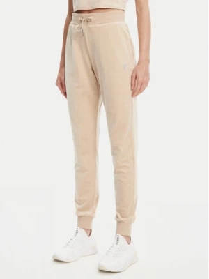 Guess Spodnie dresowe V3BB27 K0232 Beżowy Regular Fit