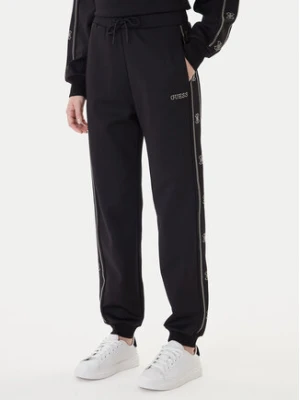 Guess Spodnie dresowe V5BB23 KCX22 Czarny Wide Leg