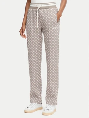 Guess Spodnie dresowe V5YB20 KB212 Brązowy jasny Regular Fit