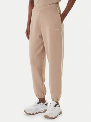 Guess Spodnie dresowe V6GB02 K2915 Beżowy Regular Fit