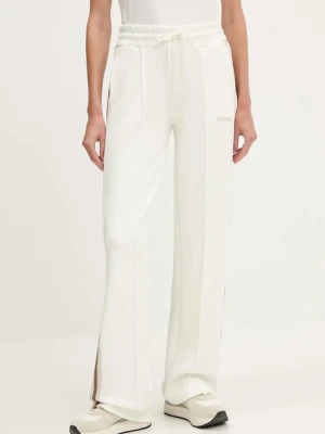 Guess spodnie dresowe YARROW damskie kolor beżowy z nadrukiem V5GB12 KCRU2