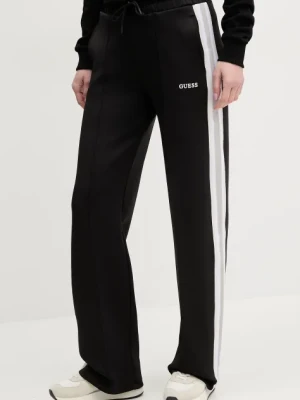 Guess spodnie dresowe YARROW damskie kolor czarny z nadrukiem V5GB12 KCRU2