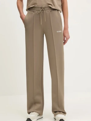 Guess spodnie dresowe YARROW damskie kolor zielony z nadrukiem V5GB12 KCRU2