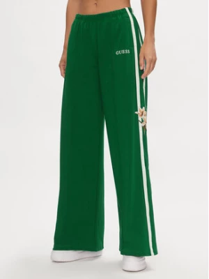 Guess Spodnie dresowe Zoey V4GB03 KC5R0 Zielony Regular Fit