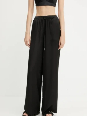 Guess spodnie INES damskie kolor czarny proste high waist W5GB11 WH9C2