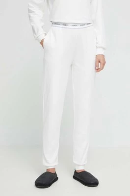 Guess spodnie lounge kolor biały gładkie O3YB00 KBS91