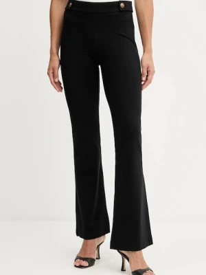 Guess spodnie MAELICE damskie kolor czarny dzwony high waist W5YB0I KCMU2