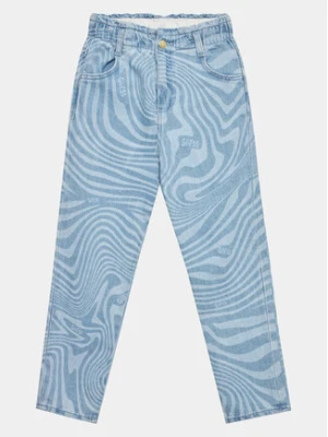 Guess Spodnie materiałowe J3YA09 D4WF0 Niebieski Relaxed Fit