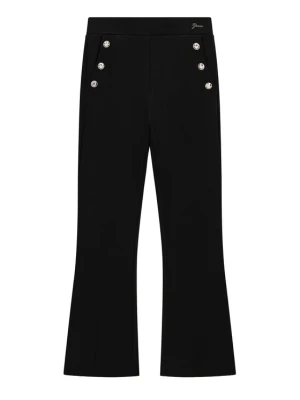 Guess Spodnie materiałowe J6BB12 K5885 Czarny Regular Fit