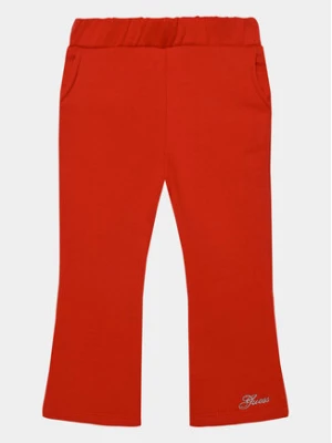 Guess Spodnie materiałowe K3BQ12 KAD74 Czerwony Relaxed Fit