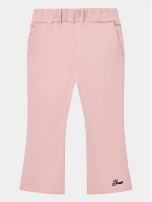 Guess Spodnie materiałowe K3BQ12 KAD74 Różowy Relaxed Fit