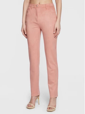 Guess Spodnie materiałowe Kelly W3RA0M WE0L0 Różowy Straight Fit