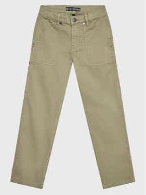 Guess Spodnie materiałowe L3RB10 WEDY1 Zielony Relaxed Fit