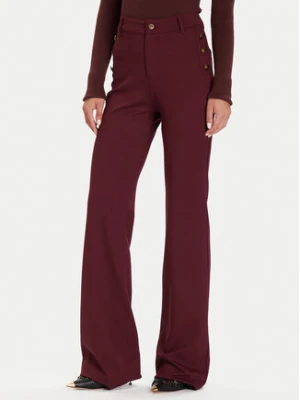 Guess Spodnie materiałowe W5BB16 KCMU2 Czerwony Flare Fit