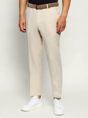 GUESS Spodnie MYRON | Slim Fit | z dodatkiem lnu