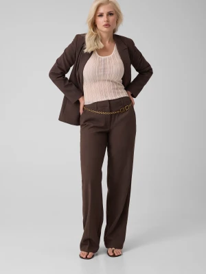 GUESS Spodnie New Joandra | Relaxed fit brązowy