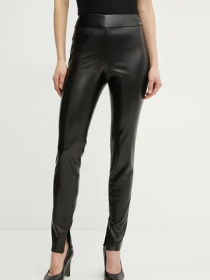 Guess spodnie PRESCILLA damskie kolor czarny dopasowane high waist W4BB18 WGIK0