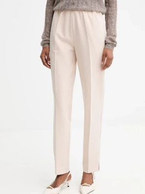 Guess spodnie ROBERTA damskie kolor beżowy proste high waist W5YB01 WH9Y2