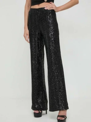 Guess spodnie SEREH damskie kolor czarny szerokie high waist W4RB02 KBX10