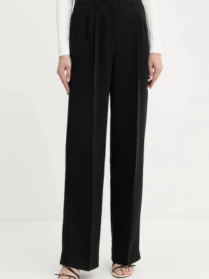 Guess spodnie THEOLINE damskie kolor czarny szerokie high waist W5YB08 WGHC2
