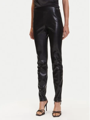 Guess Spodnie z imitacji skóry W4BB18 WGIK0 Brązowy Slim Fit