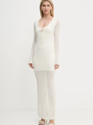 Guess sukienka ALBA kolor beżowy maxi prosta W5YK85 Z0010