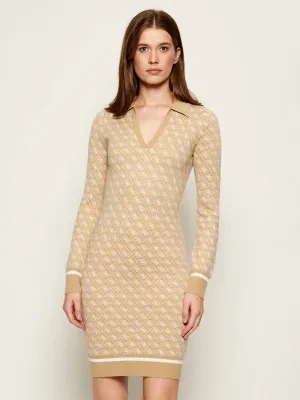 GUESS Sukienka AUBREY | z dodatkiem wełny