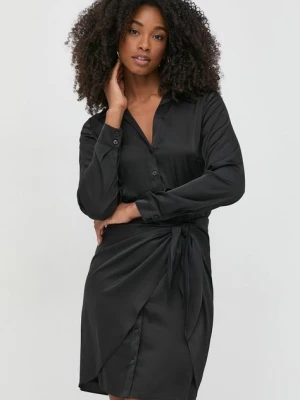 Zdjęcie produktu Guess sukienka AYLA kolor czarny mini prosta W2BK83 WF1T2