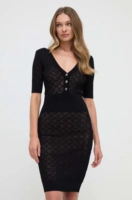 Guess sukienka BELLE kolor czarny mini dopasowana W4GK14 Z36O0