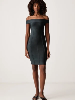 Guess sukienka bodycon z wiskozą ELORA zielony