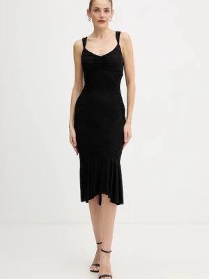Guess sukienka CAITLYN kolor czarny midi dopasowana W5BK17 KB7V2