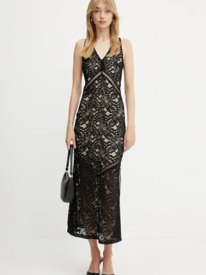 Guess sukienka CHRISTEL kolor czarny maxi dopasowana W5GT37 KCS90